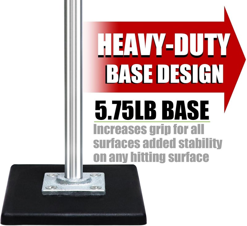 LOMGWAYS Baseball/Softball Batting Tee-(24"-46") Height Adjustable Premium Portable Baseball Tee with Removable Rubber Top and Heavy Duty Base for All Ages - Image 3